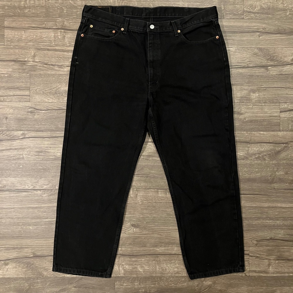 Levi's 550 Relaxed Fit Jeans Men's Size 42x30 Black Denim Tapered Leg 00550-0260